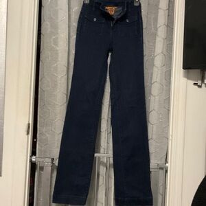 Dark Blue Women's Straight-Leg Jeans